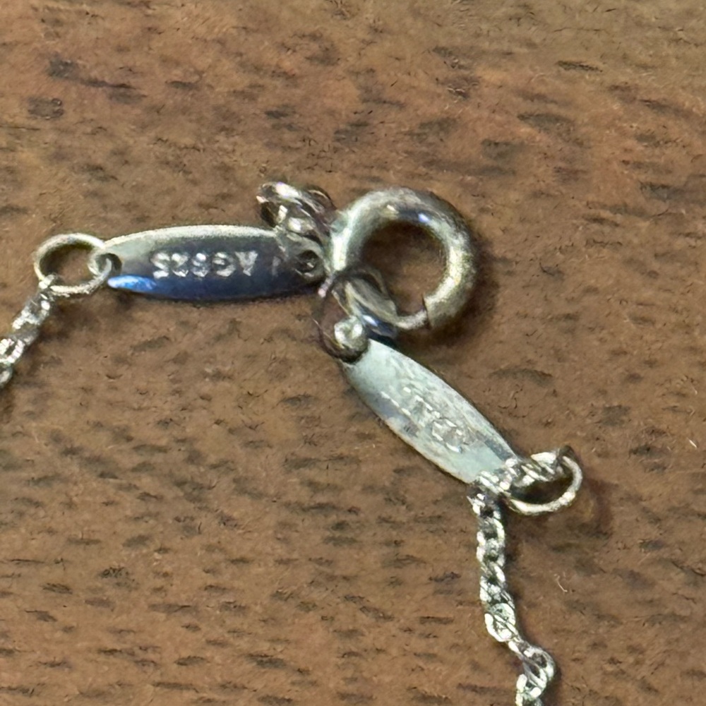Tiffany & Co. Color Turquoise by the Yard 1P Necklace Silver 1.7g 16" - Picture 4 of 8